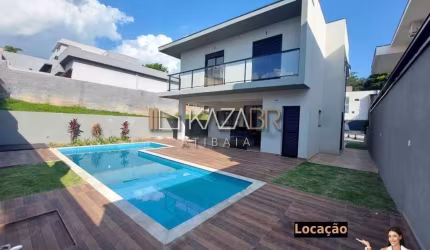 Casa para locação, condomínio fechado, 3 suítes, piscina, 180m² - $8.000 - Terras de Atibaia I