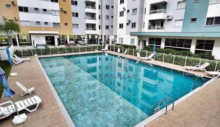 Apartamento, 2 dormitórios, sacada com churrasqueira, vaga de garagem, bairro Areias, São José/SC