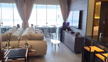 quarto e sala em Ondina, vista mar lateral, mobiliado e decorado