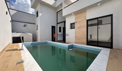 Casa com 3 suítes e piscina no Terras da Estância Paulínia.