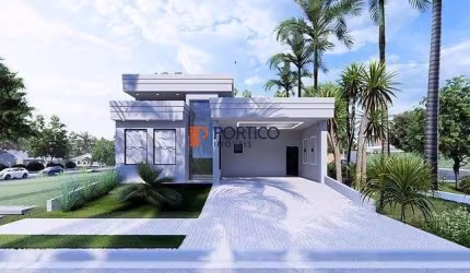 Casa Térrea com 3 Suítes e Piscina - Santorini (Paulínia)