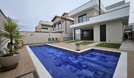 Sobrado novo com piscina à venda em condomínio Paulínia/SP