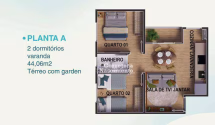 Apartamento com 2 dormitórios à venda, 44 m² por R$ 273.500,00 - Terras de Santa Helena - Jacareí/SP