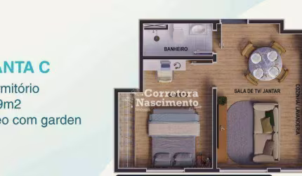 Apartamento com 1 dormitório à venda, 31 m² por R$ 248.000,00 - Terras de Santa Helena - Jacareí/SP
