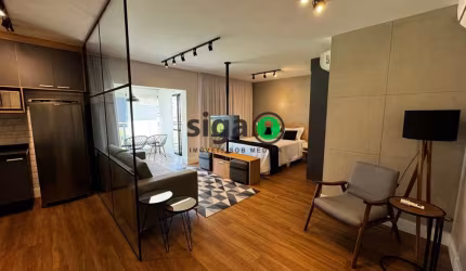 Apto garden, com 77m², 1 quarto, 2 vagas para locação, MOBILIADO