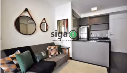 STUDIO Charmoso  com 1 quarto,  1 vaga,  em Pinheiros para LOCAÇÂO e MOBILIADO