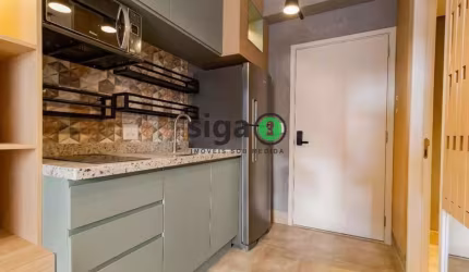 Studio MOBILIADO para locação com 25m²,1 quarto  sem vaga no Brooklin, ao lado da estação de Metrô