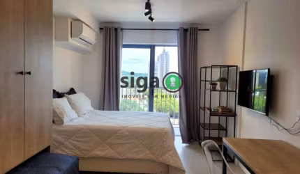 Studio para locação com 27m², 1 quarto, sem vaga , MOBILIADO em Pinheiros