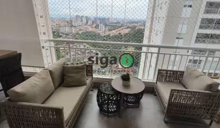 APARTAMENTO À VENDA NO CONDOMÍNIO PAULISTANO COM 110m² 1 SUÍTE,  MOBILIADO- VARANDA GOUMERT