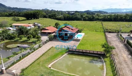 Chácara Mobiliada com Lagoa em Condomínio Rural com Escritura Pública à venda em Canelinha/SC