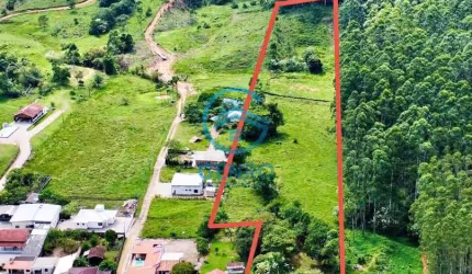 Área para Sítio em Meio a Natureza com Riacho e Terreno de 16.656m² à venda em Tijucas/SC