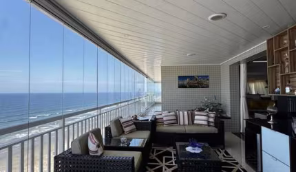 Cobertura aviação Praia Grande 3 dormitórios 3 suítes jacuzzi hidro vista mar