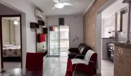 Apartamento aviação Praia Grande 1 dormitório sacada churrasqueira a carvão