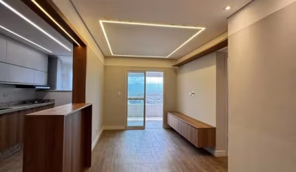 Apartamento Tupi Praia Grande 1 dormitório com suíte andar alto planejado lindo