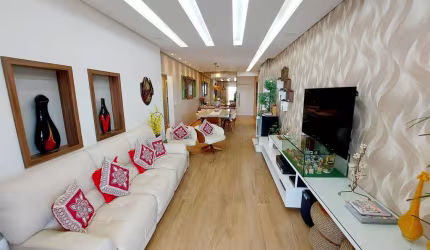 Apartamento mobiliado 4 dormitórios sendo 3 suítes- Canto do Forte