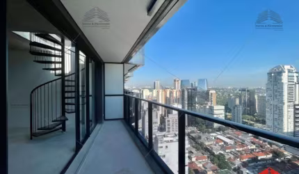 Cobertura Duplex nova na Vila Olímpia com 77m2,  conceito aberto, terraço, varanda, com vaga de garagem, condomínio completo