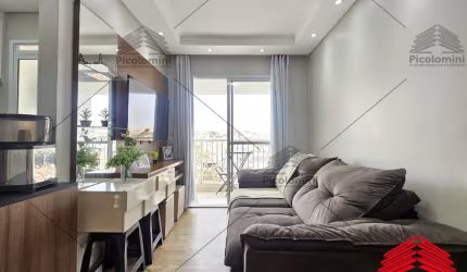 Apartamento à venda em Guarulhos, próximo ao lago dos Patos, com lazer completo, 2 dormitórios, sala 2 ambientes com sacada, cozinha planejada e vaga.