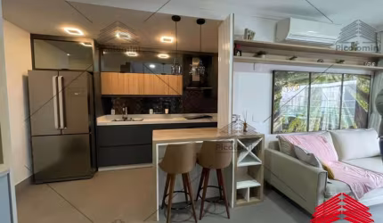 Apartamento, locação, porteira fechada, Composite Des arts, 55 m², 01 quarto, 01 banheiro, sala integrada à varanda, 02 vagas, lazer completo.