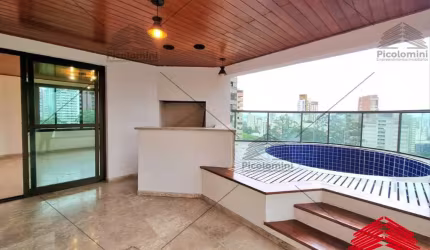 Apartamento Penthouse Morumbi, 236 metros, 4 quartos, 4 suítes, sala ampla, Varanda Gourmet com Piscina privativa, 4 vagas e depósito. Quadra de Tênis