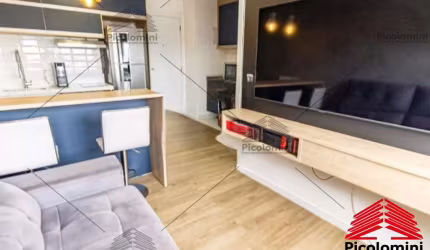 Apartamento a venda no Belém, 40 m², 2 dormitórios, 1 banheiro, lavanderia, área de serviço, mobiliado, moveis planejados