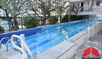 Apartamento Studio Mobiliado à venda no Centro, 1 quarto, sala com varanda, 1 banheiro, 1 vaga de garagem, lavanderia, piscina, academia e mais