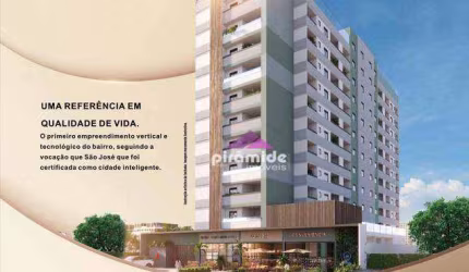 Apartamento com 2 dormitórios à venda, 58 m² por R$ 463.172,00 - Bairro da Floresta - São José dos Campos/SP