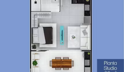 Studio- 39,00m² - Praia das Palmeiras - Caraguatatuba-SP
