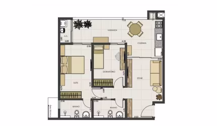 2dorm/1 suíte - 66m² , Praia do Perequê-Açu, Ubatuba-SP