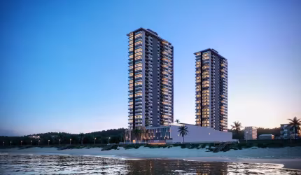APARTAMENTO COM 2 DORMITÓRIOS SENDO 1 SUÍTE FRENTE MAR NO TABULEIRO EM BARRA VELHA-SC