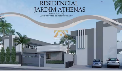 Casa 2/4, sendo 1 suíte, 52 m² - 1103 sul (Arse 111) - Residencial Jardim Athenas - Palmas/TO