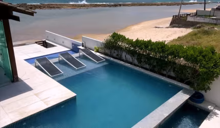 Casa pé na Areia em Serrambi com 540 m² 7 suítes, altíssimo padrão à beira mar em Serrambi