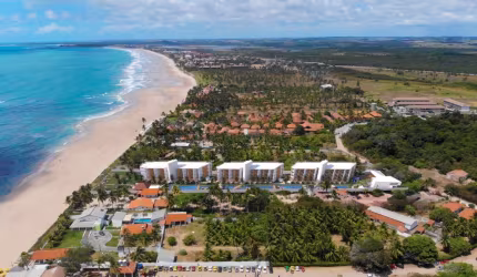 Apartamento com 30 m² 1 quarto com vista mar na praia do Pontal do Cupe a Beira Mar