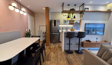 Apartamento para locação em Paulínia-SP, bairro Santa Terezinha - 2 quartos, 1 suíte, 2 banheiros, 1 vaga, 60,60m².