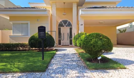 Casa de luxo em condomínio no Alphaville Dom Pedro, Campinas-SP: 4 quartos, 4 suítes, 3 salas, 7 banheiros, 4 vagas de garagem, 420m².