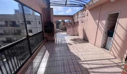 Cobertura com 2 suítes, 197 m² - venda por R$ 650.000 ou aluguel por R$ 6.600/mês - Jardim Las Palmas - Guarujá/SP