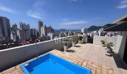 Cobertura com 3 dormitórios, 130 m² - venda por R$ 850.000 ou aluguel por R$ 8.600/mês - Tombo - Guarujá/SP