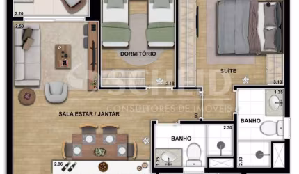 Lançamento de Apartamento de 63m² na Vila Santa Catarina - Empreendimento C290