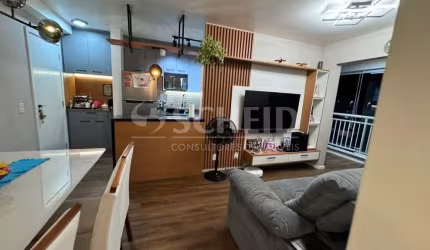 Apartamento de dois quartos uma suite e uma vaga de garagem