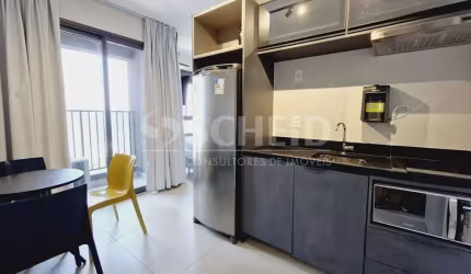 Studio á Venda Mobiliado no Brooklin com 23m², 1 quarto sendo 1 suíte.