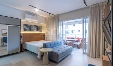 Studio á Venda no Campo Belo Mobiliado com 40m², 1 quarto.