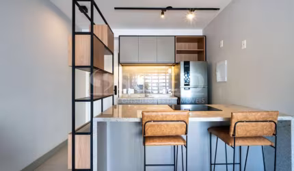 Studio á Venda no Campo Belo Mobiliado com 40m², 1 quarto.
