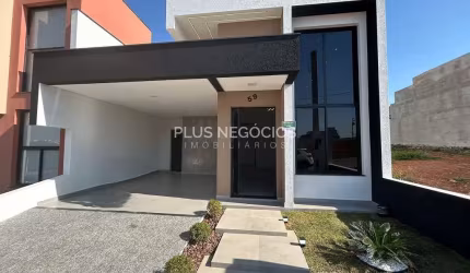 Casa à venda no Condomínio Villagio Wanel: 140m², 3 dormitórios, suíte com closet, área gourmet, se