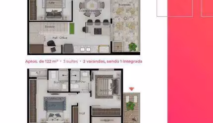 Apartamento à venda, 2 quartos, 1 suíte, 2 vagas, BRASIL - UBERLANDIA/MG