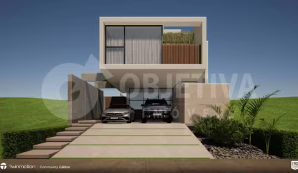 Magnífica casa estilo sobrado a venda no Condomínio Terras Alpha em Uberlândia