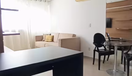 Apartamento quarto e sala, mobiliado, com 40m²