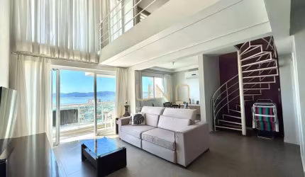 Duplex de 01 dormitórios com vista mar de tirar o fôlego, em condomínio club.