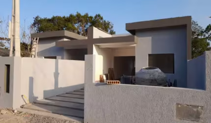 CASA GEMINADA EM FAZE DE CONSTRUÇÃO, A VENDA NO BALN. ALVORADA/ITAPOÁ-SC