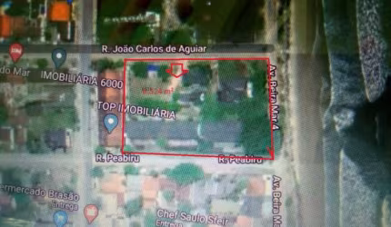 MAGNÍFICA ÁREA DE FRENTE PARA O MAR, A VENDA NO BALNEÁRIO PRINCESA DO MAR