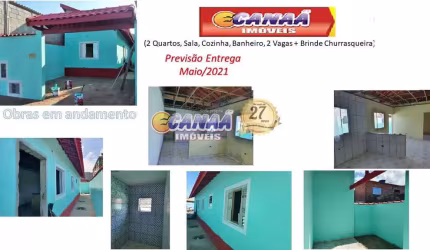 Casa com 2 quartos, Jussara, Mongaguá - R$ 234 mil, Cod: 8411