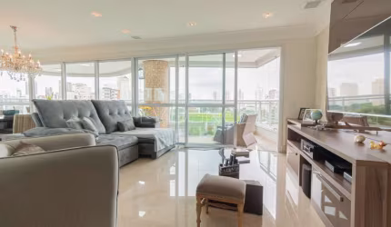 Apartamento de 222 m² no Jardim Anália Franco com Terraço e churrasqueira em Frente ao Parque.